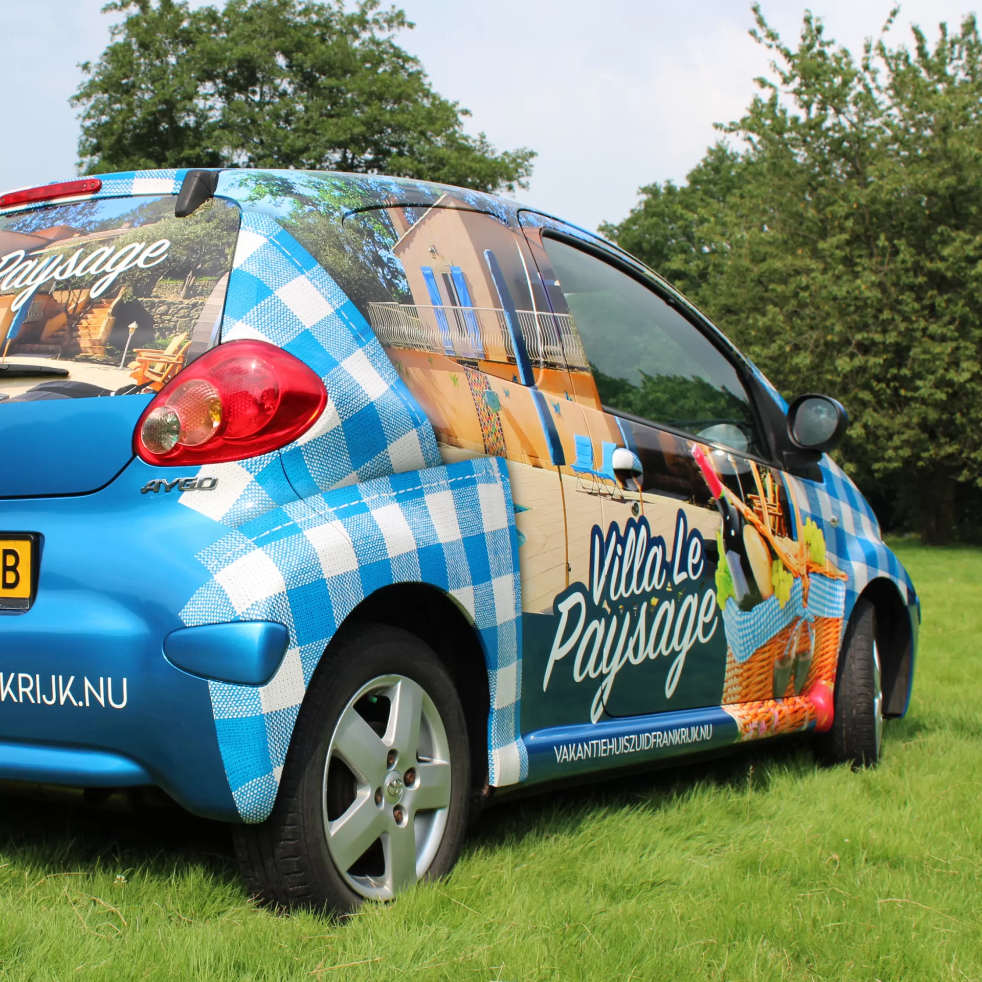 Autobelettering Villa Le Paysage door onze signing specialisten